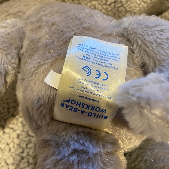 Build A Bear Wiley the Wolf Plush Toy Soft Great Wolf Lodge Grey White Blue Eyes - Picture 6 of 10